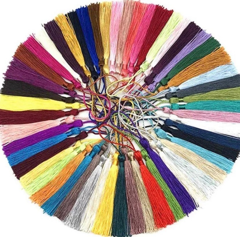 Borlas de 13 cm colores surtidos -100 unidades-