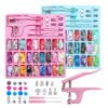 Pinza Remachadora para Broches Plásticos Snap + 270 broches - Rosada